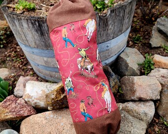 Rodeo Shopping Bag Holder, Western Grocery Bag Dispenser, Cowboy Shopping Bag Keeper, House Warming Gift, Country Western Decor, Horse Bag
