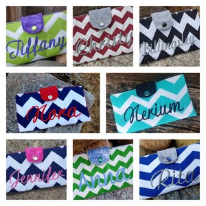 Personalized Chevron Checkbook Cover, Monogrammed Checkbook wallet, Checkbook with Name