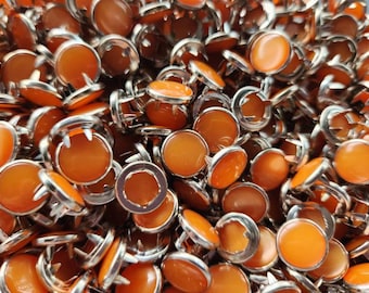 Wholesale Orange Dreamsicle Pearl Snaps, 100 Bulk Snap Fasteners, 11.5 mm Pearl Snaps, western snaps, Nickel & Lead Free Snaps, Snap Buttons