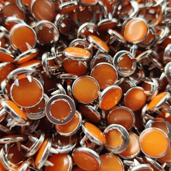 Wholesale Orange Dreamsicle Pearl Snaps, 100 Bulk Snap Fasteners, 11.5 mm Pearl Snaps, western snaps, Nickel & Lead Free Snaps, Snap Buttons