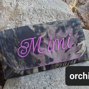 Personalized Camo Wallet, Camo Billfold, Camo Ladies Wallet, Camo wallet with name, Monogrammed Wallet image 9