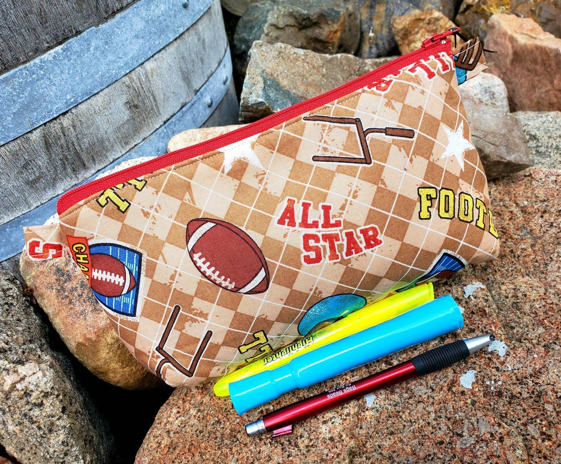 Personalized Football Pencil Pouch All Star Pencil Bag Etsy
