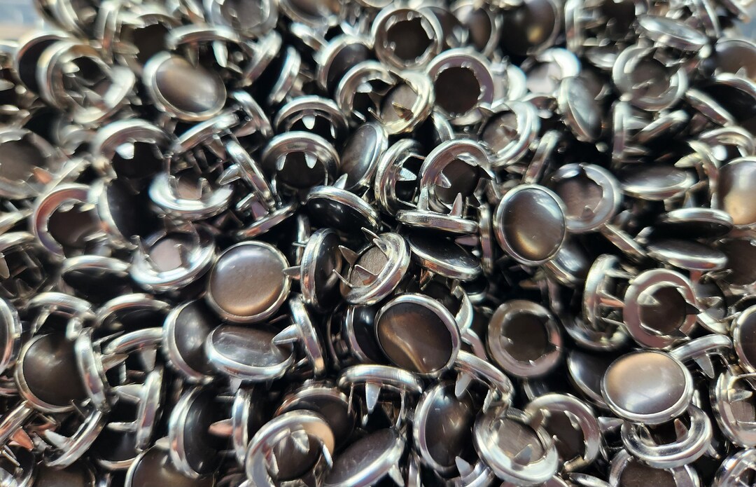 Wholesale Bison Brown Pearl Snaps, Bulk Set of 100, Brown Pearl Snap