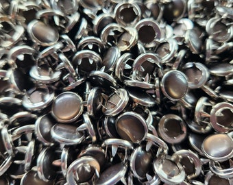 Wholesale Bison Brown Pearl Snaps, Bulk  set of 100, Brown Pearl Snap Fasteners, 11.5 mm snap sets, Western Snaps, Shirt Snaps, taupe snaps