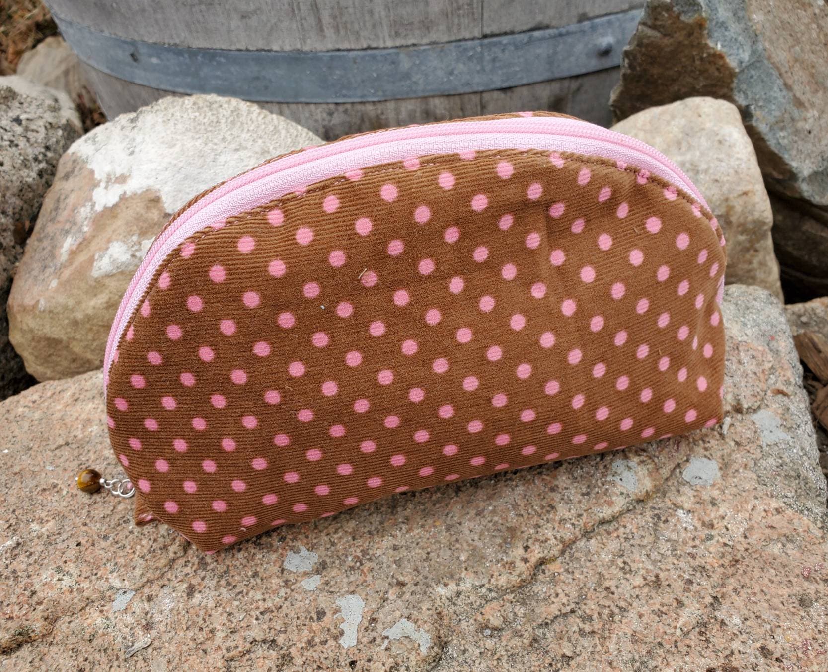 Borsa Cosmetici A Puntini - Toiletry Bag Impermeabile 25x20x20cm, Portatile Per Viaggi