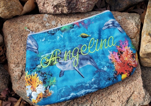 Dolphin Cosmetic Bag Personalized 