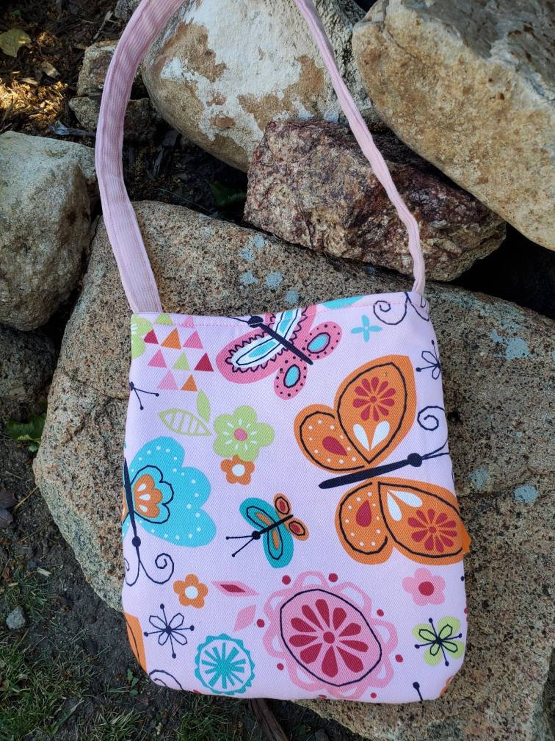 Sac à Main Enfant The Children's Place Paille Rose Imprimé Fraises Papillons