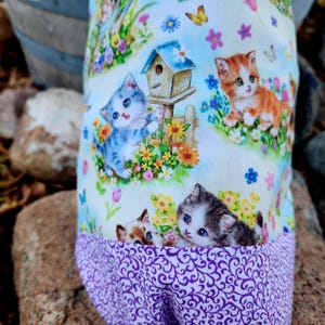 Cat Grocery Bag Dispenser, Shopping Bag Holder, Kitty Plastic Bag Keeper, Housewarming Gift, Butterfly Decor, Kitchen Organization image 5