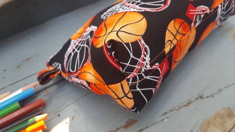 Kids Zipper Pouch Basketball Zipper Bag Boy/'s Pencil Pouch Personalized School Supply Bag Basketball Pencil Case