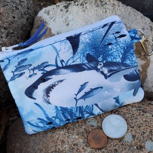 Hide & Drink, Zippered Coin Pouch, Shark Shaped Case, Stuffed Animal, Bank,  Change Bag, Pencil Purse, Shark Shaped Cable Holder, Full Grain Leather