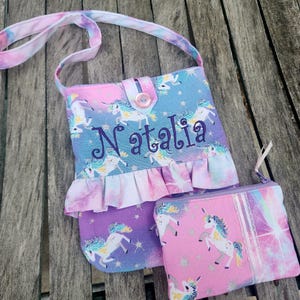 Unicorn Purse, Toddler Purse, Little Girls Purse, Easter Purse, Flower Girl Purse, Personalized Toddler Purse