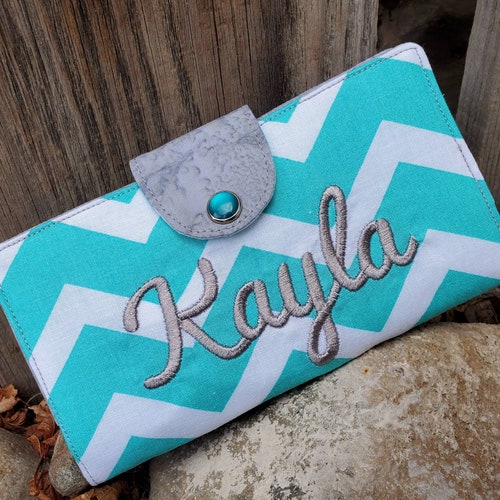 Personalized Chevron Checkbook Cover Monogrammed Checkbook Etsy