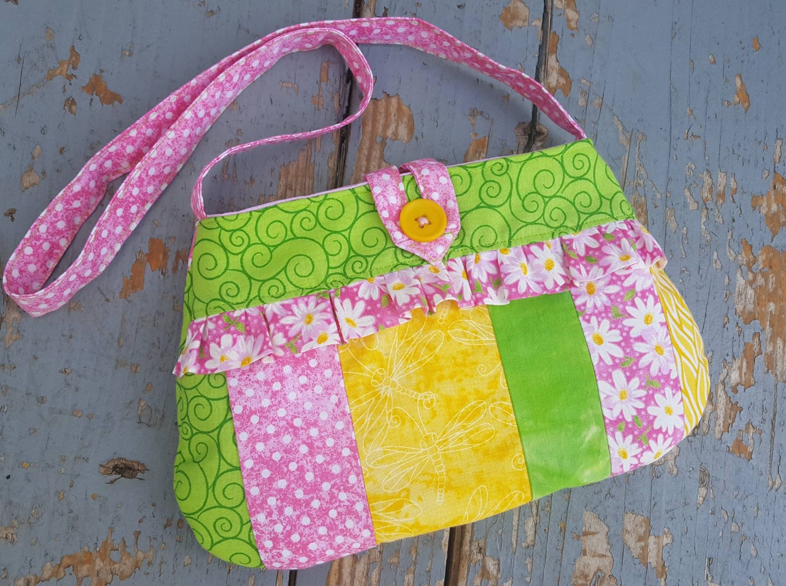 Patchwork Toddler Purse Little Girl's Purse Flower Girl Etsy