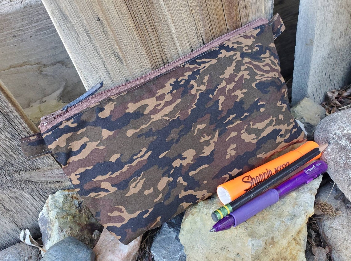 Camo Pencil Case Personalized School Supply Bag Boy's Etsy