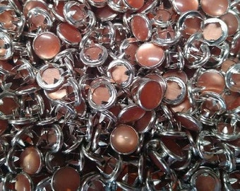 Wholesale Cinnamon pearl snaps, Bulk snaps, Set of 100 western snaps,  Snap Fasteners, 11.5 mm Pearl Snaps, western shirt snaps