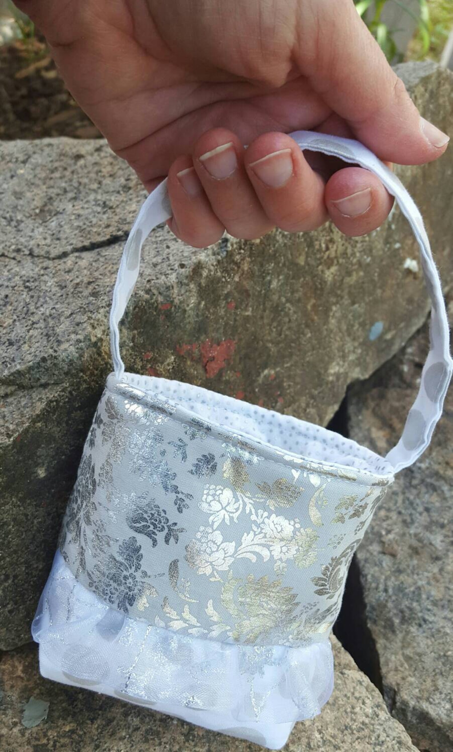 Baby's First Purse Flower Girl Purse Little Girls Silver Etsy