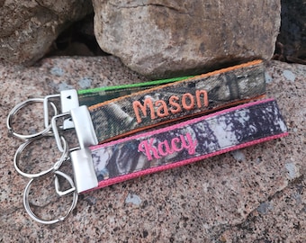 Personalized Camo Keychain, Keychain with Name, Camo Keyfob,  Camo Keychain, Camo Personalized Gift
