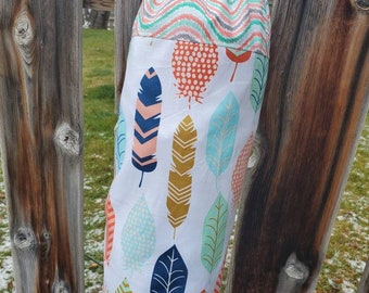 Feather Plastic Bag Holder, Feather Grocery Bag Dispenser, Shopping Bag Keeper, Southwest Bag House Warmin, Gift, Kitchen Organization