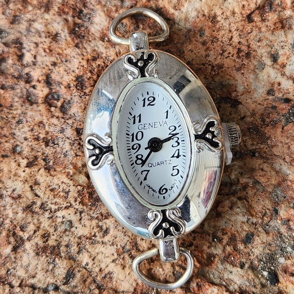 Silver tone Beading Watch Faces with rings,  Round Beading Watch Face, Watch Jewelry, Watch Making, Watch Faces with o rings