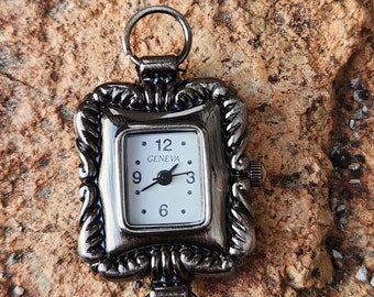 Antique Silver Beading Watch Faces with rings, Dark Silver Beading Watch Face, Watch Jewelry, Watch Making, Geneva Watch