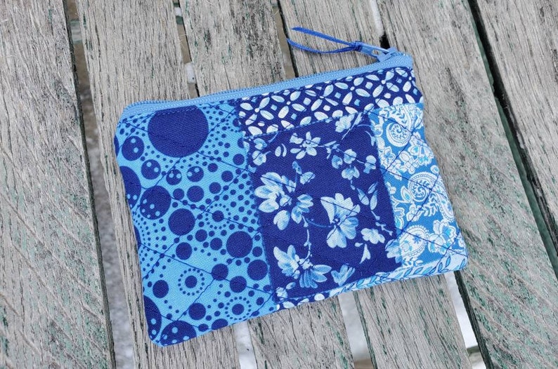 Blue Quilted Crossbody Bag Patchwork Hipster Messenger Bag Etsy