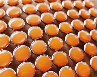 Orange Dreamsicle Pearl Snaps, 13 Snap Sets, 11.5 mm Pearl Snap Fasteners, Western Shirt Snaps, Snap Buttons