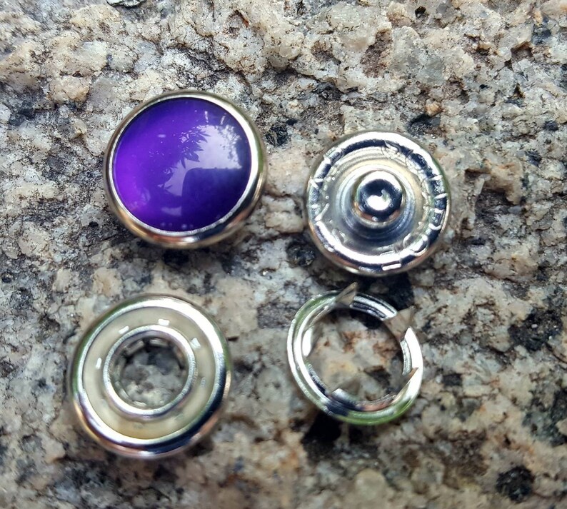 Purple pearl snaps Pearl Snap Fasteners 12 mm Pearl Snaps Etsy