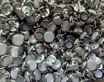 Bulk Lucent White pearl snaps, 100 Snap Sets, Wholesale  11.7 mm White Pearl Snaps, Snap Fasteners, Western Shirt Snap Buttons