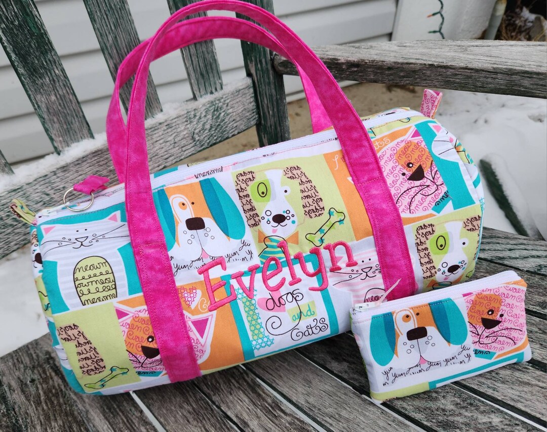 Little Girl's Duffel Bag, Toddler Duffel Bag, Personalized Girls Duffel