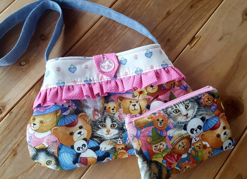 Kitty Toddler Purse Girls Cat Purse First Purse Easter Etsy