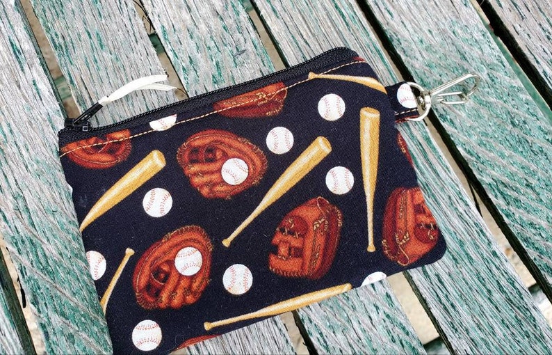 Sports Coin Purse Baseball Coin Pouch Boys Zipper Wallet Etsy