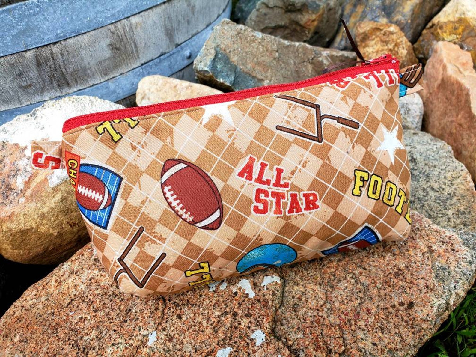 Personalized Football Pencil Pouch All Star Pencil Bag Etsy