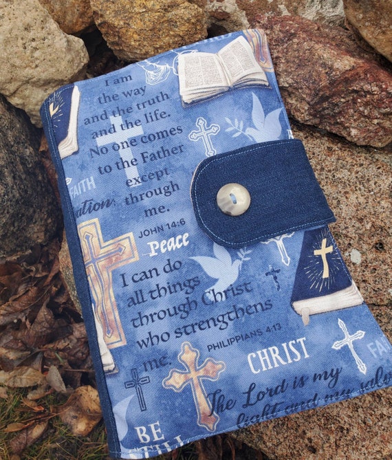Personalized Bible Cover Fabric Bible Case Religious Bible Etsy