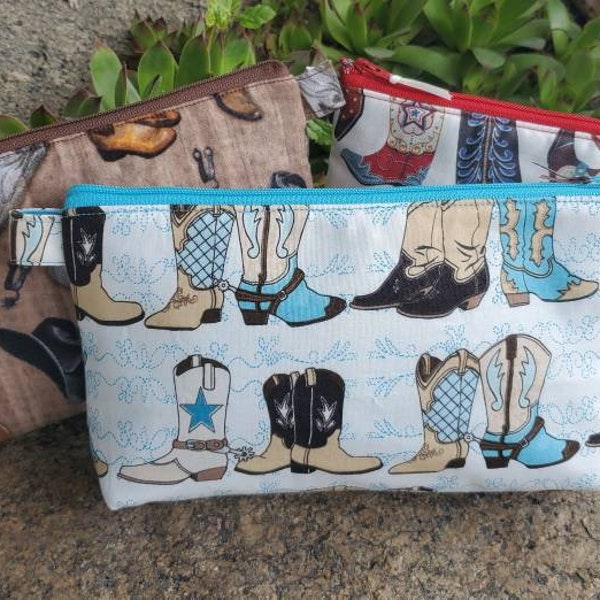 Western Pencil Case, Cowboy Boot Cosmetic Bag Kids School Pouch, School Accessory Bag Travel Bag, Western makeup Bag, cowboy bag