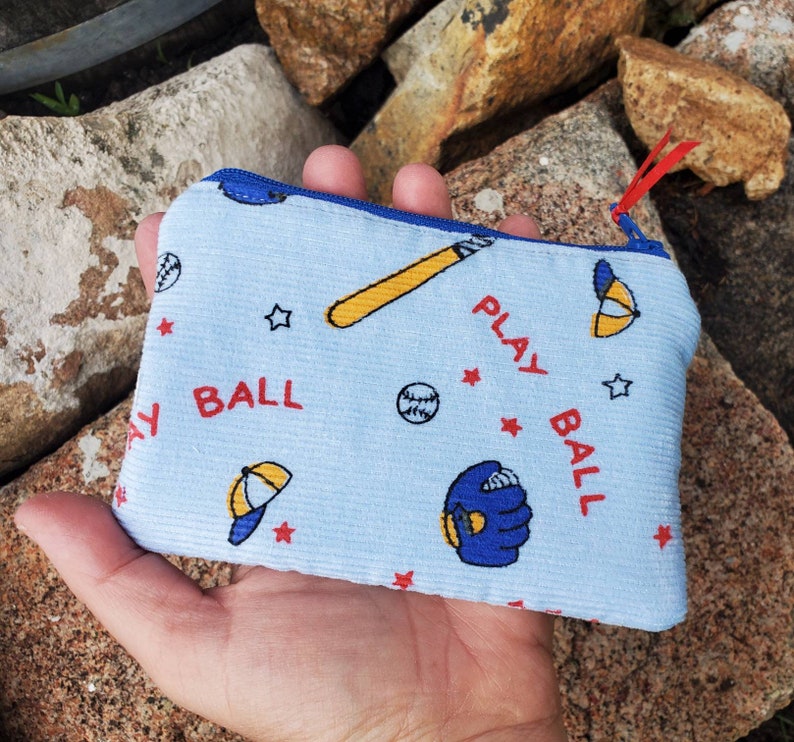Baseball Coin Purse Boys Zipper Wallet Sports Change Purse Etsy UK