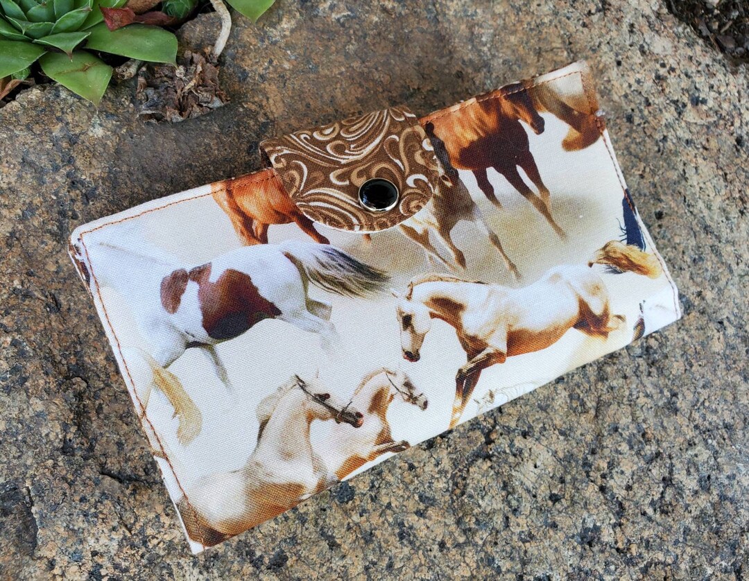 Horse Checkbook Cover Horse Gift Fabric Checkbook Ladies Etsy