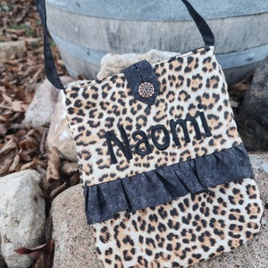 Leopard toddler purse, Little Girls Purse, Easter Purse, Flower Girl Purse, Personalized Toddler Purse, made to order, first purse