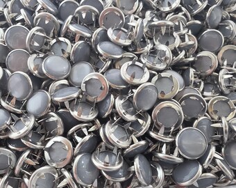NEW Bulk Quarry Gray Pearl Snaps, 100 Snap Sets, Wholesale 11.7 mm Snaps, Light Gray Snaps, Button Replacements,  Western  Shirt Snaps