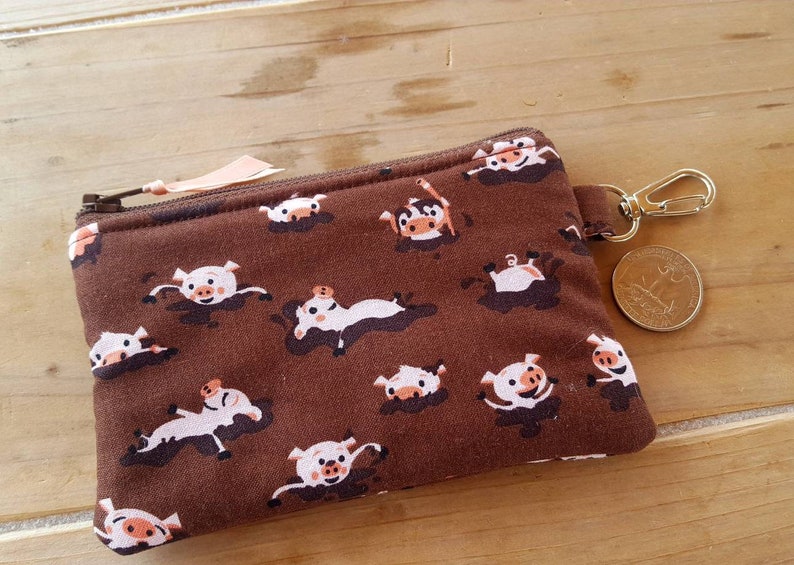 Zipper Wallet Change Purse Pig Change Purse Pig Coin Purse farm animal Coin Purse Pig zipper wallet