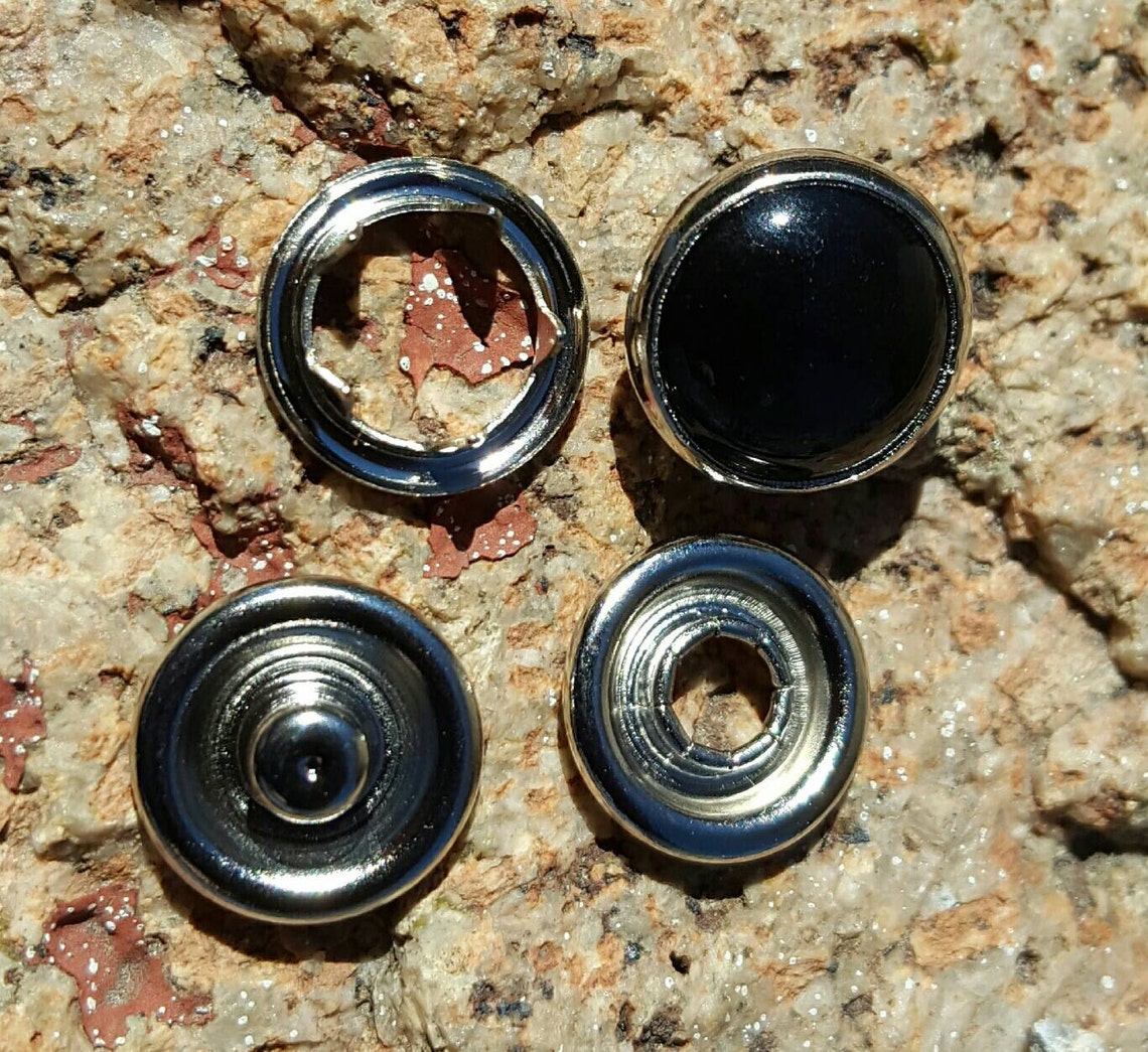 Black Pearl Snaps 12mm Snaps Quantity of 10 Pearl Snaps Etsy UK