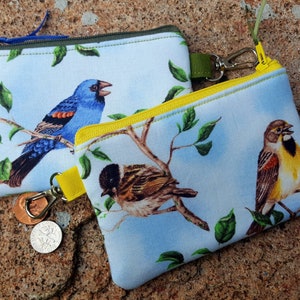 Monedero con forma de pájaro, cartera con cremallera, monedero con forma de pájaro, monedero con forma de gorrión, bolso con cremallera con forma de pinzón, estuche para auriculares, estuche para tarjetas de crédito, estuche femenino