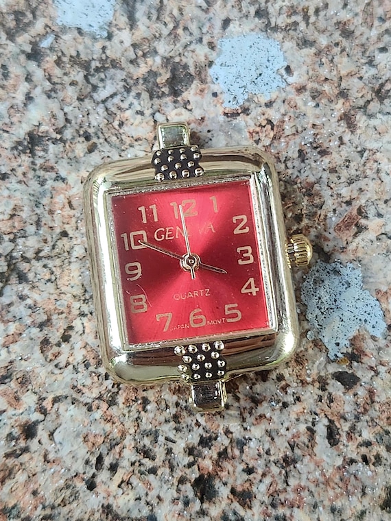 Red Beading Watch Faces with NO rings, Watch Jewelry, Watch Making, Geneva Watch
