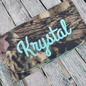 Personalized Camo Wallet, Camo Billfold, Camo Ladies Wallet, Camo wallet with name, Monogrammed Wallet image 7