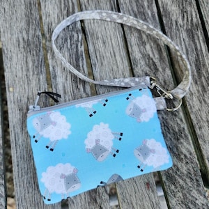 Pulsera de oveja, Pulsera de niña, Monedero de moneda, Monedero de moneda, Monedero de moneda de cordero, Monedero de oveja, Monedero de cambio, Bolsa de auriculares, Bolsa con cremallera