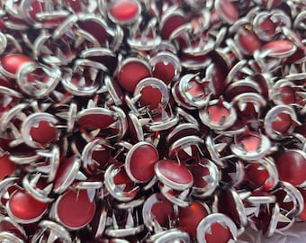 Wholesale Light Red Pearl Snaps, 100 Bulk Snaps, 11.5 mm Pearl Snap Fasteners, western Pearl Snaps, light red snaps, set of 100