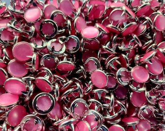 Bulk Knockout Pink Pearl Snaps, 100 Snap Sets, Wholesale 11.5 mm Pearl Snap Fasteners, Western  Shirt Fasteners, Pink Snap Buttons
