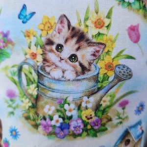 Cat Grocery Bag Dispenser, Shopping Bag Holder, Kitty Plastic Bag Keeper, Housewarming Gift, Butterfly Decor, Kitchen Organization image 6