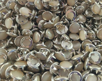 Bulk Bone Pearl Snaps, 100 Snap Sets, Wholesale 11.5 mm Pearl Snap Fasteners, Western Shirt Snaps, Cream Snap Buttons, Button Replacements