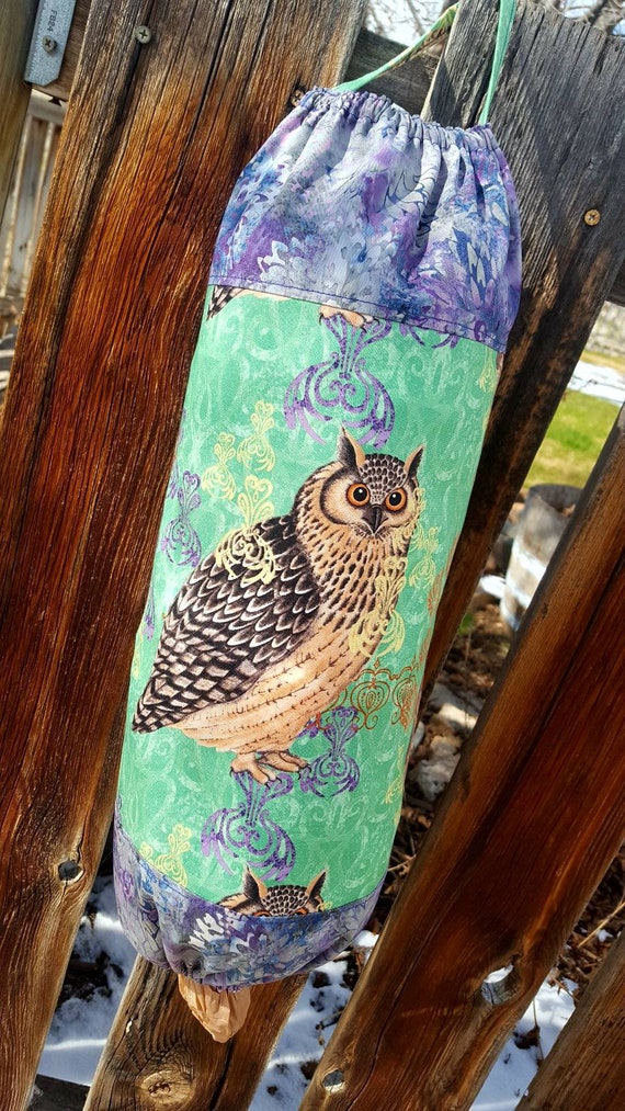 owl plastic bag holder