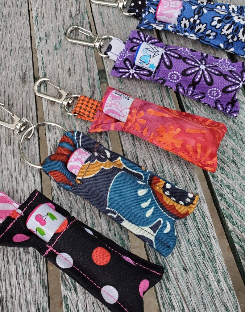 Colorful Lip Balm Keychain lip balm case Lip balm holder Etsy